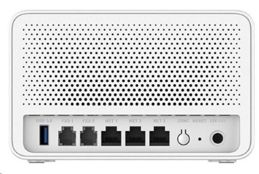 Obrázek Grandstream GWN7062ET Wi-Fi 6 router, 3x 10/100/1000Mbps, Dvoupásmový (2,4G 2x2:2 a 5G 3x3:2) MU-MIMO, FXS porty