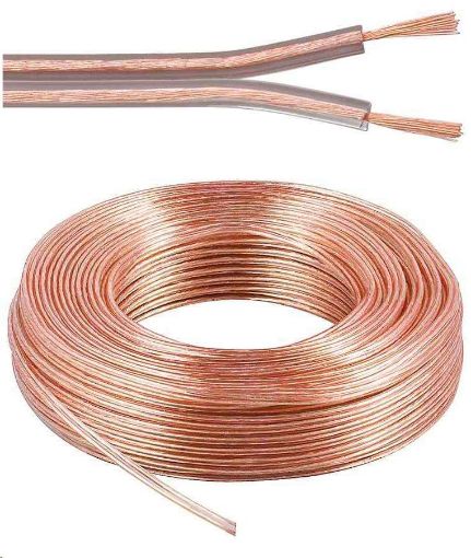 Obrázek PremiumCord Kabely na propojení reprosoustav 100% CU měď 2x2,5mm 50m