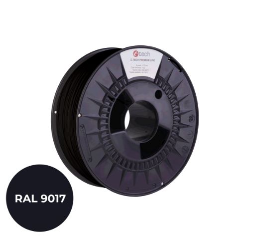 Obrázek C-TECH Filament  PREMIUM LINE TPU 90A flexibilní dopravní černá RAL9017
