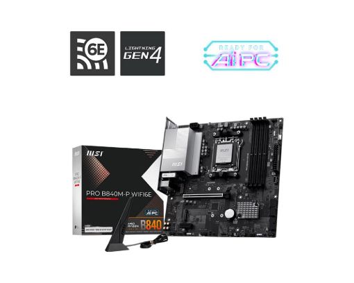 Obrázek MSI MB Sc AM5 PRO B840M-P WIFI6E, AMD B840, 4xDDR5, 1xHDMI, WI-FI, mATX