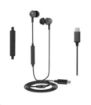 Obrázek WG - Sluchátka s konektorem Type-C, drátové, černá