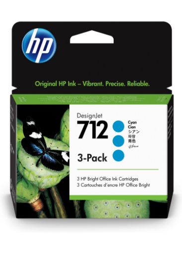 Obrázek HP 712 3-Pack 29-ml Cyan DesignJet Ink Cartridge