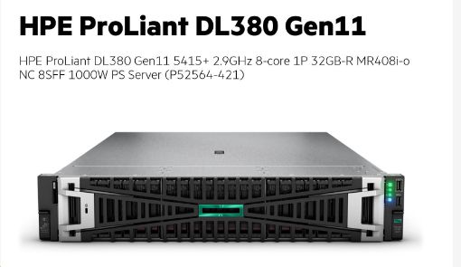 Obrázek HPE PL DL380g11 5415+ (2.9/8C) 32G (P43328) MR408i-o/4G 8-26SFF 1000W 2x10G-T