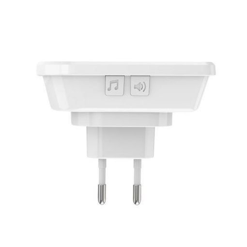 Obrázek Solight Bezdrátový zvonek, 2 tlačítka, do zásuvky, 200m, bílý, learning code