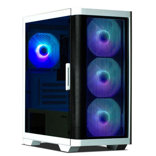 Obrázek ZALMAN case M4, Mini Tower, mATX, 2xUSB 3.0, 1xUSB 2.0, 4x 120mm RGB Fan, bílá
