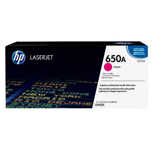 Obrázek HP 650A Magenta LJ Toner Cart, CE273A (15,000 pages)