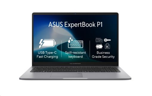 Obrázek ASUS NTB ExpertBook P1 (P1503CVA-S71109), i5-13420H, 15.6" 1920 x 1080, 16GB, 512GB SSD, UHD, No OS, Grey