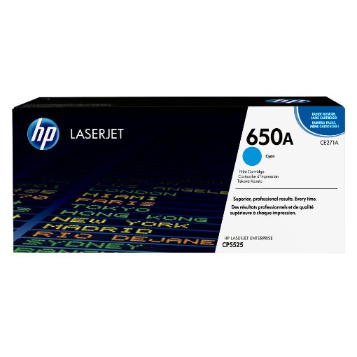 Obrázek HP 650A Cyan LJ Toner Cart, CE271A (15,000 pages)