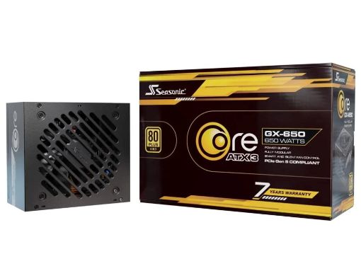 Obrázek SEASONIC zdroj Core GX 650W, 120mm, Plně modulární, 80+ Gold, ATX 3.1