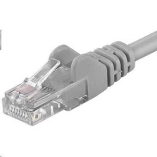 Obrázek PREMIUMCORD Patch kabel UTP RJ45-RJ45 CAT5e 1m šedá