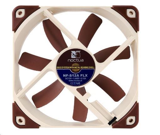 Obrázek NOCTUA Ventilátor NF-S12A-FLX, 120mm, hnědá