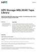 Obrázek HPE Storage MSL3040 Tape Library 1x MSL LTO-9 SAS Drive 20x LTO-9 45TB Data Cartridges