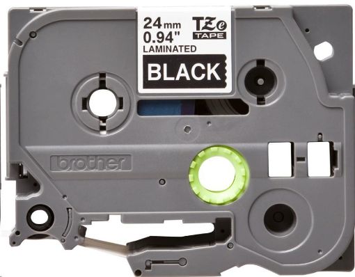 Obrázek BROTHER TZE355 - kazeta TZ šířky 24mm, laminovaná TZE-355, černá/bílé písmo