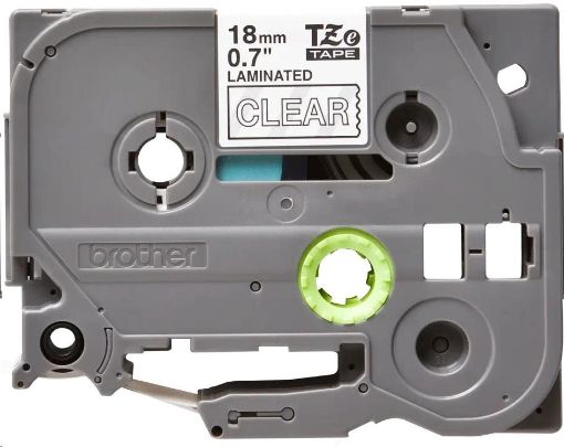 Obrázek BROTHER TZE145 - kazeta TZ šířky 18mm, laminovaná TZE-145, průsvitná/bílé písmo
