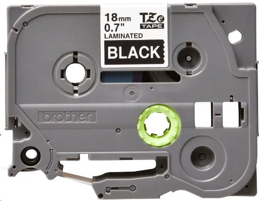 Obrázek BROTHER TZE345 - kazeta TZ šířky 18mm, laminovaná TZE-345, černá/bílé písmo