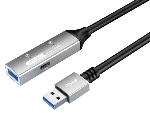 Obrázek PREMIUMCORD USB 3.2. repeater a prodlužovací kabel Male-Female, 5Gbps Aluminium 20m