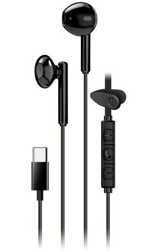 Obrázek GENIUS sluchátka HS-M366 headset, mikrofon, USB-C, rotáční klip, černá