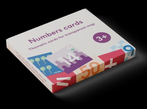 Obrázek Primo Toys - tématické karty pro transparentní mapu - čísla