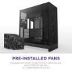 Obrázek NZXT skříň H9 Flow dvoukomorová ATX / 4x140mm fan / až 10xfan / perforovaný top / proskl. bočnice, front / černá