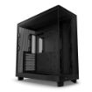 Obrázek NZXT skříň H6 Flow dvoukomorová / MidT / 3x120mm fan / 2xUSB 3.2 / USB-C / prosklená bočnice i čelo / černá