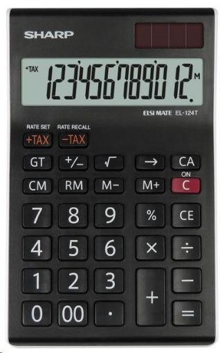 Obrázek SHARP kalkulačka - EL-124TWH - černá
