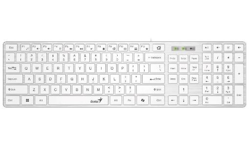 Obrázek Genius Klávesnice Slimstar 126, Drátová USB, CZ+SK layout, Copilot klávesa, Bílá