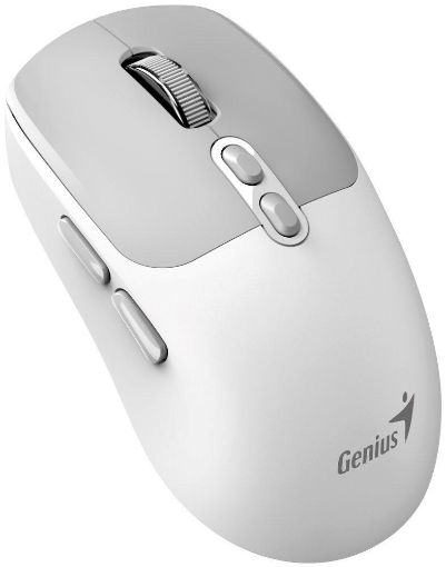 Obrázek GENIUS myš NX-8080S BT/ duální Bluetooth + 2,4GHz/ 1600 dpi/ Copilot/ bezdrátová/ tichá/ bílošedá