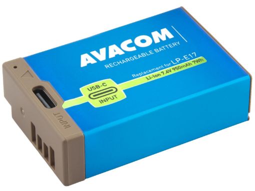 Obrázek AVACOM baterie pro Canon LP-E17 vstup USB-C Li-Ion 7.4V 950mAh 7Wh