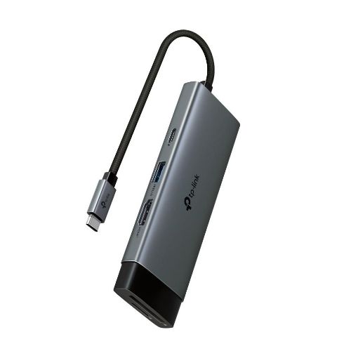 Obrázek TP-Link UH7021C USB-C hub 7v1 (3x USB3.2Gen1,1xUSB-C3.2Gen1, 1xHDMI, 1xSD, 1xmicroSD, PD 100W)