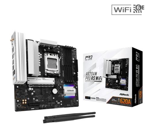Obrázek ASRock MB Sc AM5 A620AM PRO RS WIFI, AMD X620, 4xDDR5, 1xHDMI, 1xDP, WI-FI
