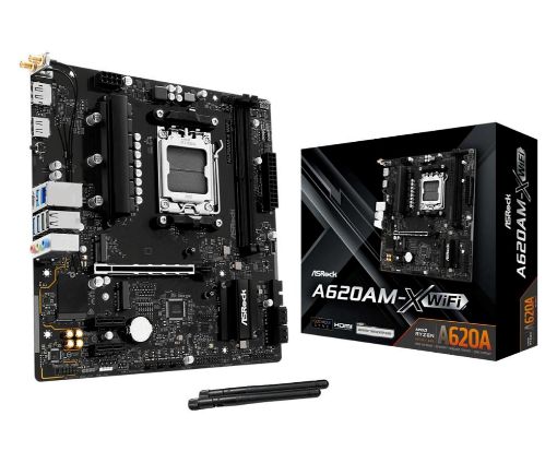 Obrázek ASRock MB Sc AM5 A620AM-X WIFI, AMD A620A, 2xDDR5, 1xHDMI, 1xDP, WIFI