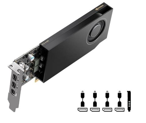 Obrázek PNY VGA NVIDIA RTX A400 4G, 4G GDDR6, 4xmDP