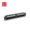 Obrázek LYNX 10" patch panel 12-port, UTP Cat6, 50µ, nestíněný, černý