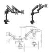 Obrázek Dvouramenný stolní držák na 2 monitory Fiber Mounts M8C12