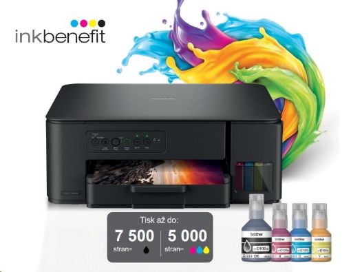 Obrázek BROTHER multifunkce inkoustová DCP-T430W - A4 128MB 2400x600 16ppm USB 2.0. WIFI  - INKTANK, INK BENEFIT