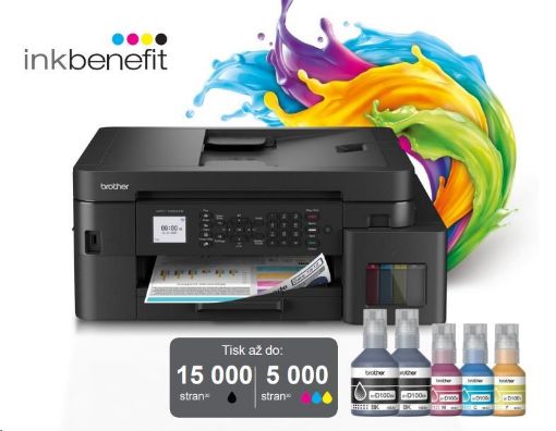 Obrázek BROTHER multifunkce inkoustová MFC-T930DW - A4 128MB 2400x600 17ppm LCD FAX USB 2.0. WIFI  - INKTANK, INK BENEFIT