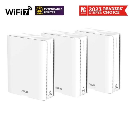 Obrázek ASUS ZenWifi BQ16 3-pack, WiFi7 Extendable Router, AiMesh, 2x WAN/LAN, 3x LAN, 1x USB 3.0