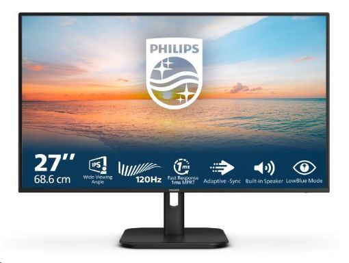 Obrázek Philips MT 27" 27E1N1200A - 1920x1080,IPS,120Hz,D-Sub,HDMI,DP,Repro