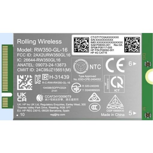 Obrázek HP 4G LTE-Advanced Pro (Cat 16) WWAN (EB 6 G1i/G1a, PB 4 G1i/G1a)