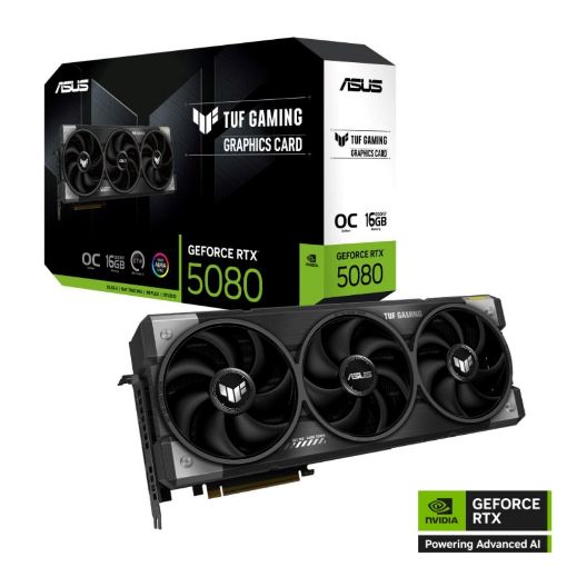Obrázek ASUS VGA NVIDIA GeForce RTX 5080 TUF GAMING 16GB OC, 16GB GDDR7, 3xDP, 2xHDMI