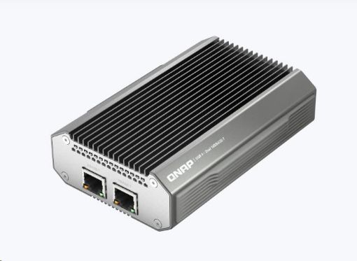 Obrázek QNAP QNA-UC10G2T adaptér USB-C/Thunderbolt 4 na 2x 10GBASE-T (2x10GbE,1xUSB-C4/TB4,fanless)