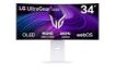 Obrázek LG MT OLED 34" 34GX90SA-W OLED panel, Smart, 3440x1440, 240Hz, 2xHDMI, DP, USB 3.0, nast výška, G-sync