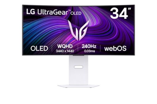 Obrázek LG MT OLED 34" 34GX90SA-W OLED panel, Smart, 3440x1440, 240Hz, 2xHDMI, DP, USB 3.0, nast výška, G-sync