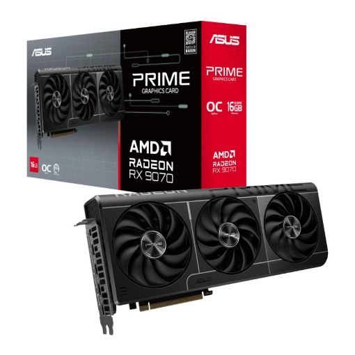 Obrázek ASUS VGA AMD Radeon RX 9070 PRIME OC 16GB, RX 9070, 16GB GDDR6, 3xDP, 1xHDMI