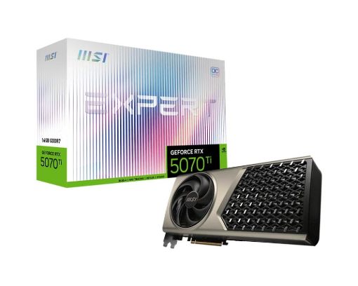Obrázek MSI VGA NVIDIA GeForce RTX 5070 Ti 16G EXPERT OC, RTX 5070 Ti, 16GB GDDR7, 3xDP, 1xHDMI