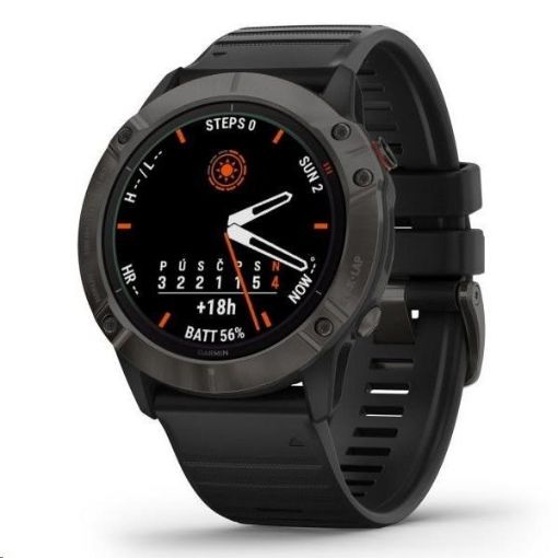 Obrázek Garmin epix Pro (Gen 2) Glass - 51 mm - Gray / Black Silicone Band EU