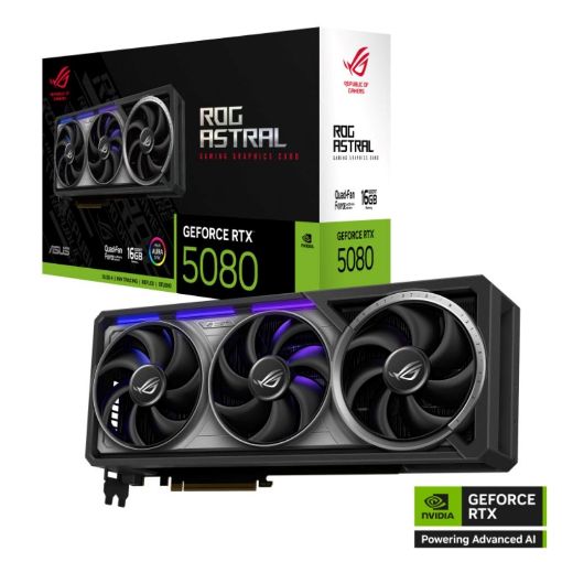 Obrázek ASUS VGA NVIDIA GeForce RTX 5080 ROG ASTRAL 16GB, 16GB GDDR7, 3xDP, 2xHDMI