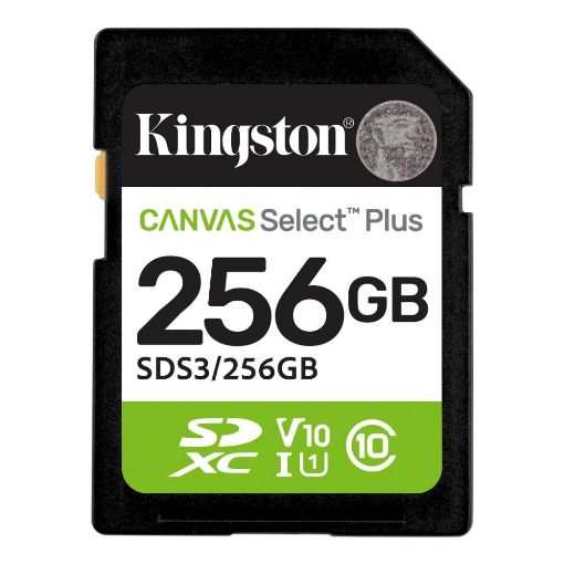 Obrázek Kingston SDXC karta 256GB Canvas Select Plus, U1, V10, A1