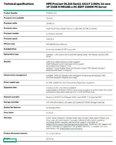 Obrázek HPE PL DL360g11 4514Y (2.0/16C) 1x32G (p64706) MR408i-o/4G 8-10SFF 1000W 2x10G-T 1U RENEW P70542-421
