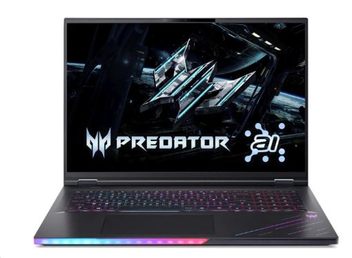 Obrázek ACER NTB Predator Helios 18 AI (PH18-73-981S),Ultra 9 275HX,18" 3840x2400,192GB,5120GB SSD,RTX 5090,W11 Pro,Black